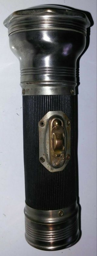 Vintage Prewar Yale Flashlight Art Deco Glass Lens Battery