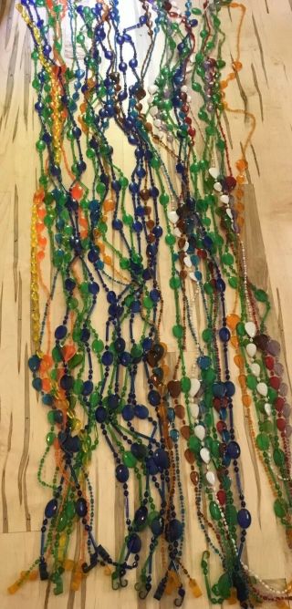 True Vintage Hippie / BoHo Style Colorful Beaded Curtain Strands 52 Strands 5