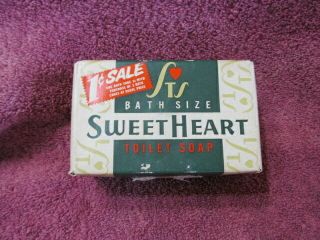 Vintage Sweet Heart Bath Size Toilet Soap