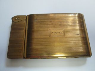 Vintage Elgin American Beauty Lighter And Cigarette Case Engraved