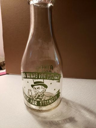 Vintage Athens Georgia Co - Operative Creamery 1qt Milk Bottle,