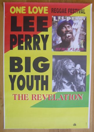 Lee Perry Big Youth Reggae Vintage French Concert Poster