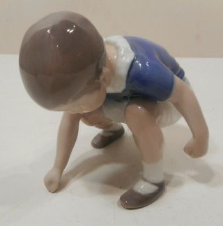 Vintage 3.  5 " Porcelain Dickie Figurine Boy - B&g Copenhagen No.  1636 - 1989