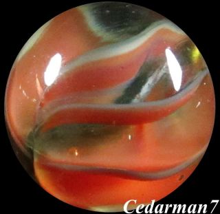 Cedarman7,  Spectacular Vintage Wet (-) Vitro Agate Hybrid Cateye Marble