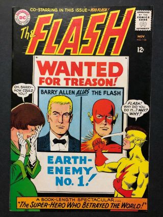 The Flash 156 (nov 1965,  Dc) Vintage Classic Series Barry Allen & Kid Flash