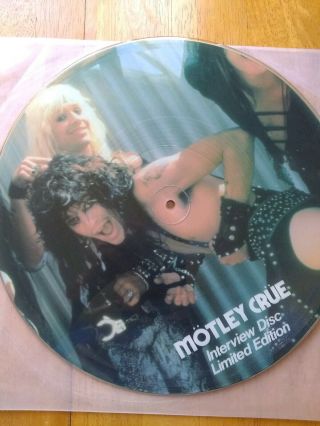 Vtg Motley Crue Very Rare 1984 Vinyl Picture Disc Lp Interview Limited 300