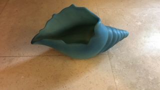 Vintage Van Briggle - Colo Spgs - Shell Shaped Bowl - Turquoise - 8.  5 "
