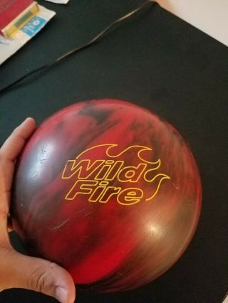 Vtg Brunswick Wild Fire Bowling Ball 8lb Imperfections Drilled
