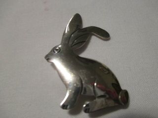 Vintage Robert Lee Morris Sterling Silver Floppy Ear Bunny Rabbit Pin