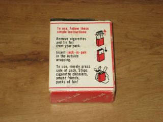 Vintage Jack - In - Pack Novelty Prank Cigarette Pack - Stops Chiselers 2
