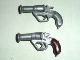 Vintage Gi Joe Flare Gun Set - Brown Grip/handle Silver Grip/handle Flare Guns