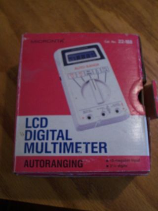 Vintage Micronta Lcd Digital Multimeter Autoranging 22 - 188