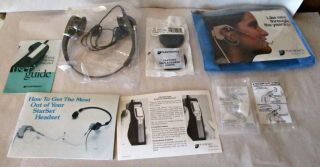4 Vintage Plantronics PTT Headsets - Various Models 1971 - 2002 - 4