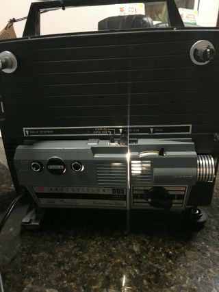 Vintage GAF Anscovision 688 Zoom Lens Slow Motion Projector - Dual 8mm/ 8mm 4
