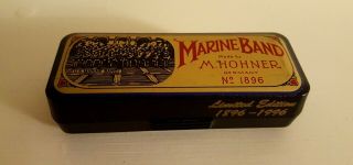 Vintage M.  Hohner Marine Band Centennial Limited Edition Harmonica With Case