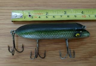 Vintage South Bend Bass Oreno Lure With Green Scale Finish
