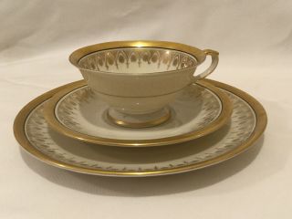Vintage Seltmann Weiden - K Bavaria Germany Teacup,  Saucer & Plate Gold 11