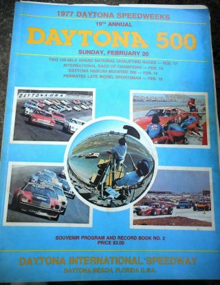 Vintage Nascar 1977 Daytona Speedweeks 19th Annual Daytona 500 Souvenir Program