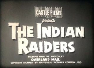Vintage 16mm Film Movie Indian Raiders B&w Sound Castle Films Short