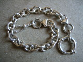 Vintage Unique S/silver Pocket Watch Chain 9.  1/4 In.  Long