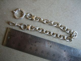 Vintage Unique S/Silver Pocket Watch Chain 9.  1/4 in.  Long 3