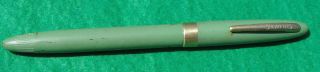 Vintage Sheaffer 14k Gold Snorkel Fountain Pen Jade Green