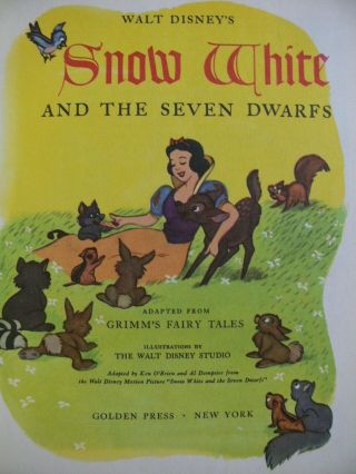 4 Vintage Little Golden Books DISNEY ' S SNOW WHITE,  CINDERELLA ' S FRIENDS,  SEVEN 3