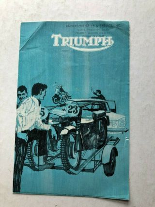Vintage Brochure Triumph Motor Cycle 1964