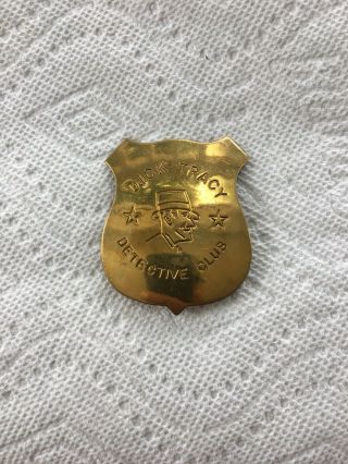 Vintage Dick Tracy Detective Club Tin Toy Badge