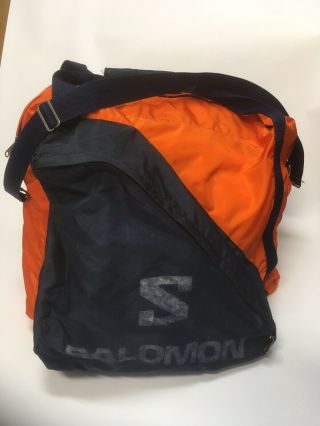 Vintage Salomon Ski Gear Bag – Classic Orange & Blue Colors