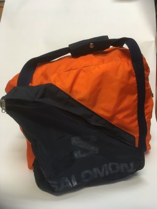 Vintage Salomon Ski Gear Bag – Classic Orange & Blue Colors 2