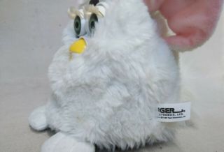 VTG Tiger Furby Babies 70 - 800 White with Green Eyes Pink Ears 1998 5
