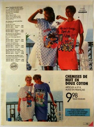 1992 Vintage PAPER PRINT AD panties sleepwear lingerie undies underwear clipping 2