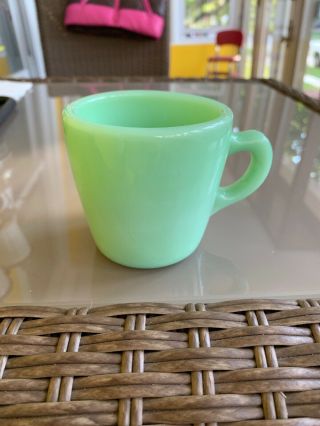 Vintage Green Jadite Fire King Coffee Mug