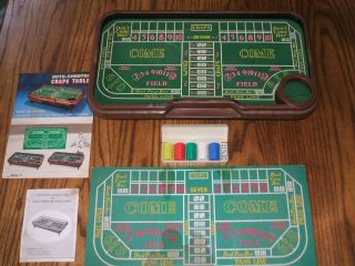 Vintage Amico Auto Shooter Craps Table,  Great Complete With Chips & Dice