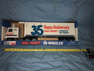Vintage Nylint Steel 21 1/4 Wal - Mart 35th Anniversary Semi