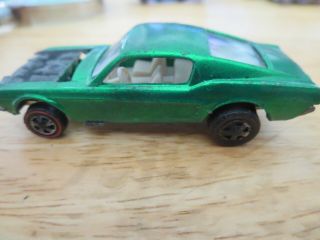Vintage 1968 Hot Wheels Redline Green Custom Mustang