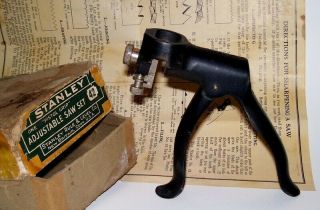 Vintage Stanley Rule & Lever Saw Pistol Grip 42x Britain Usa W Box Hand Saws