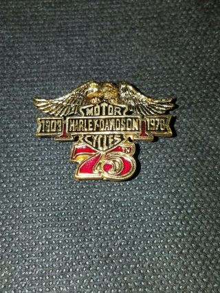 Vintage Harley Davidson pins 25000 mile club a 50000 club 1978 75th anniversary 4