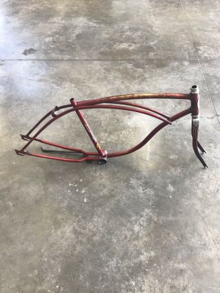 Vintage 1960 Red Schwinn 26 Inch Men’s Bicycle Frame 2