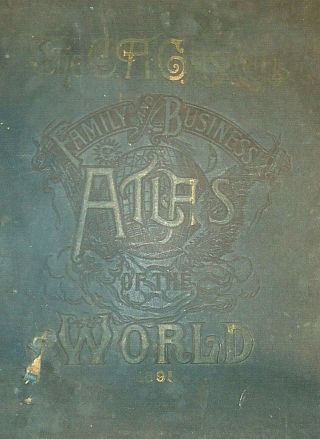 Vintage Circa 1895 WISCONSIN MAP Old Antique Atlas Map S&H 2