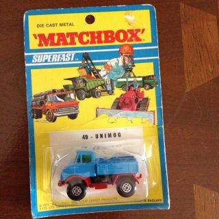 Vintage Matchbox Superfast 49 Unlmog On Card 1971
