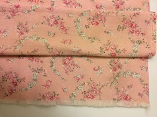 Pretty & Vintage Pink Floral FEED SACK Fabric Shabby Chic 4
