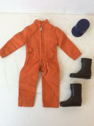 Gi Joe Vintage 1964 Action Pilot Orange Flight Suit Uniform Set Great Japan