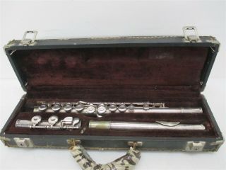 C.  G.  Conn Elkhart,  Ind Usa Vintage Student Flute Sn 20 - 0 - 323734 - C - L