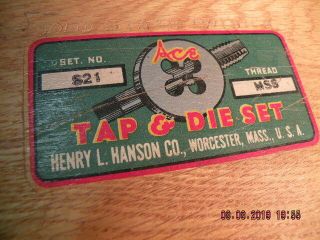 Vintage Henry L Hanson Ace Tap And Die Set