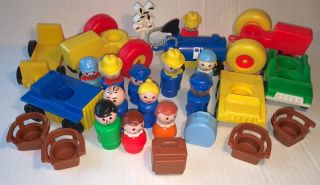 Vintage Fisher Price Little People,  Airport Vehicles,  More