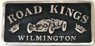 8.  75 " Vintage Aluminum Automotive Car Club Plaque - Road Kings Wilmington