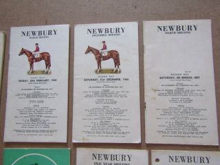 10 x Vintage Newbury Horse Racing Programmes / Racecards from the 1960s /70s b 3