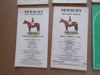 10 x Vintage Newbury Horse Racing Programmes / Racecards from the 1960s /70s b 4
